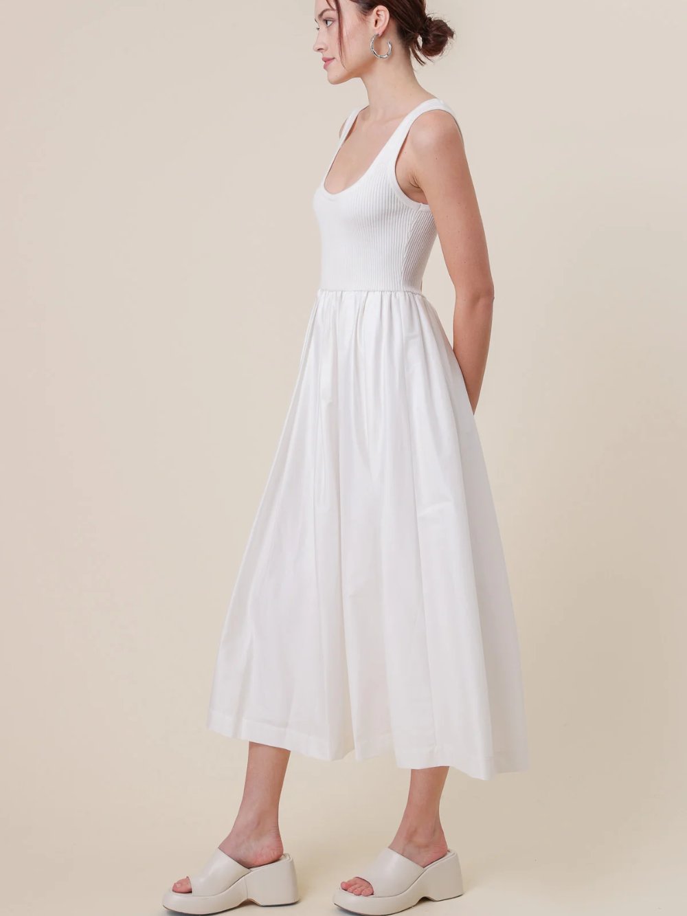 LINE & DOT RIKA COMBO DRESS IVORY