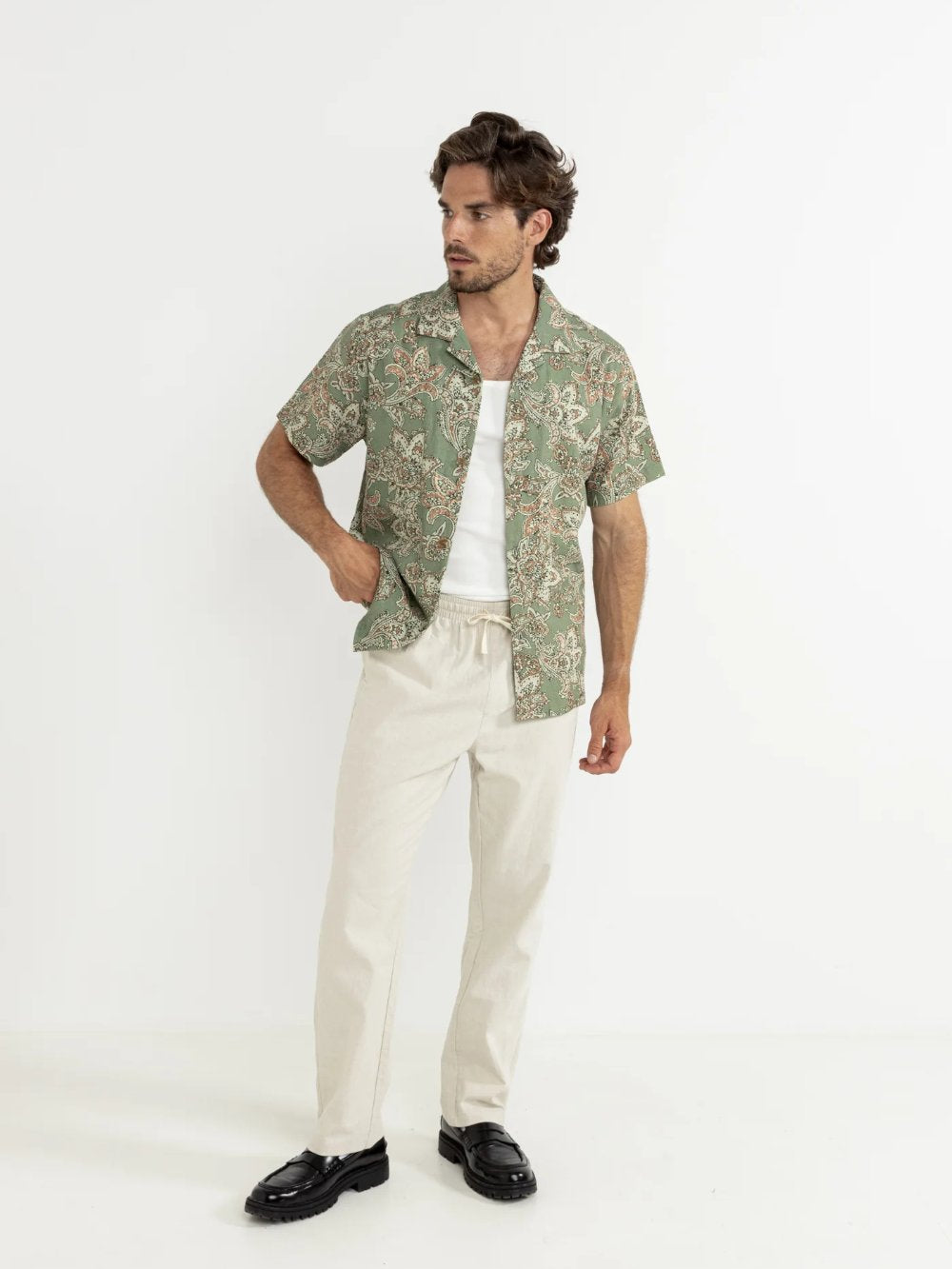 RHYTHM LINEN JAM PANT BONE