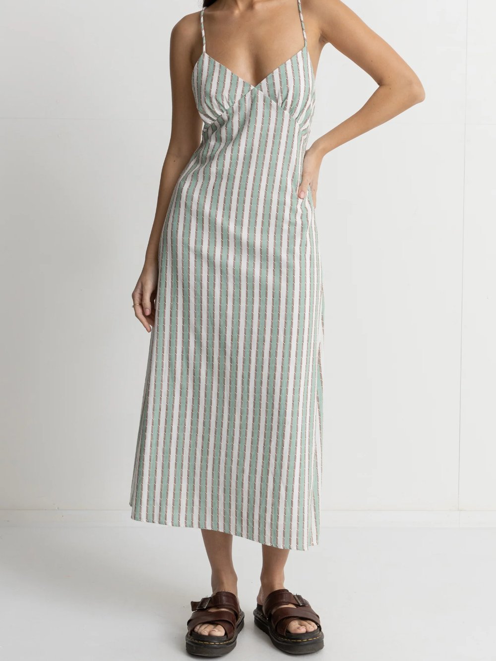 RHYTHM BRIANNAH MIDI DRESS SEA GREEN