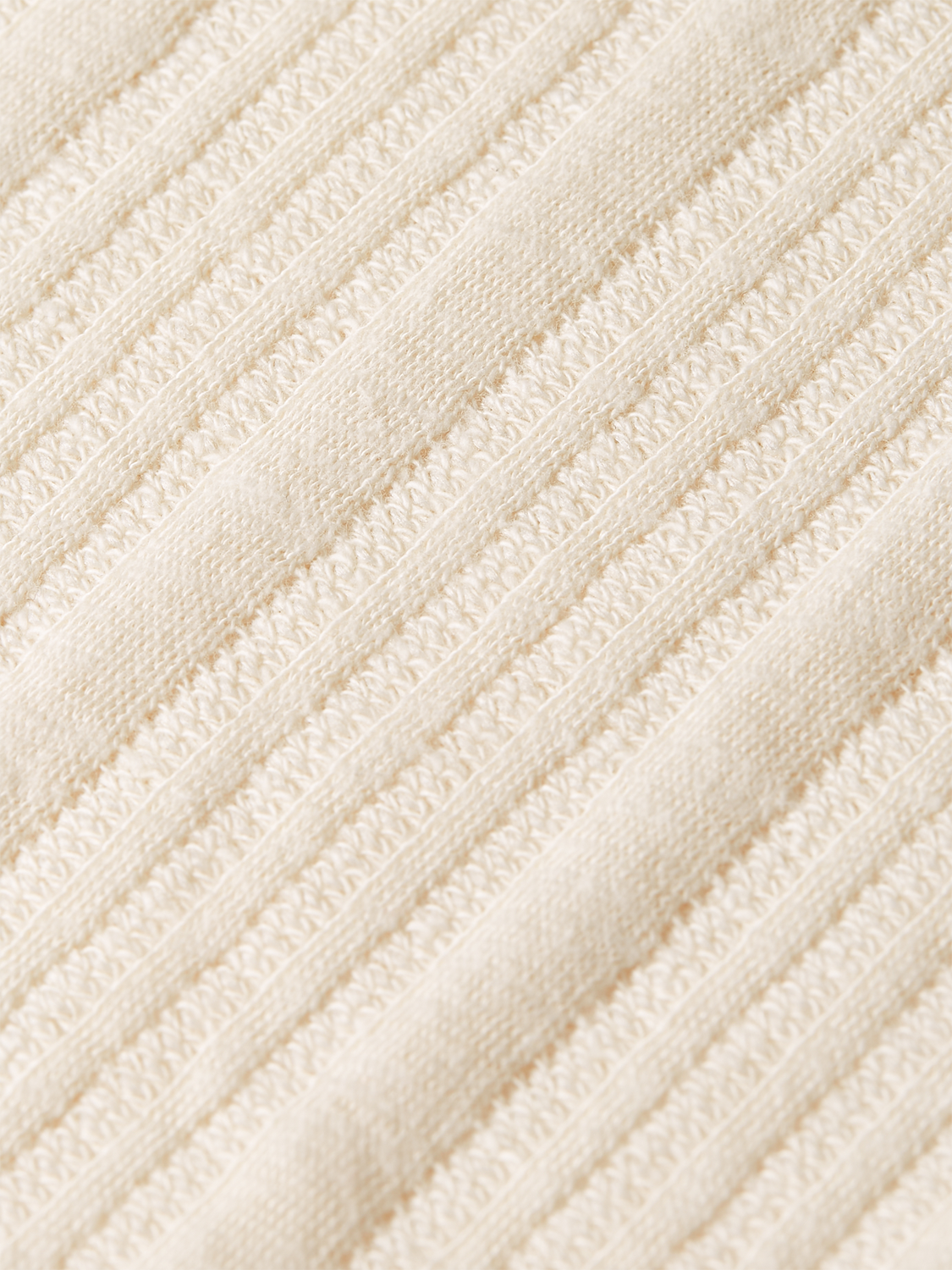 S&S STRUCTURED RIBBED RELAXED FIT POLO EGGNOG