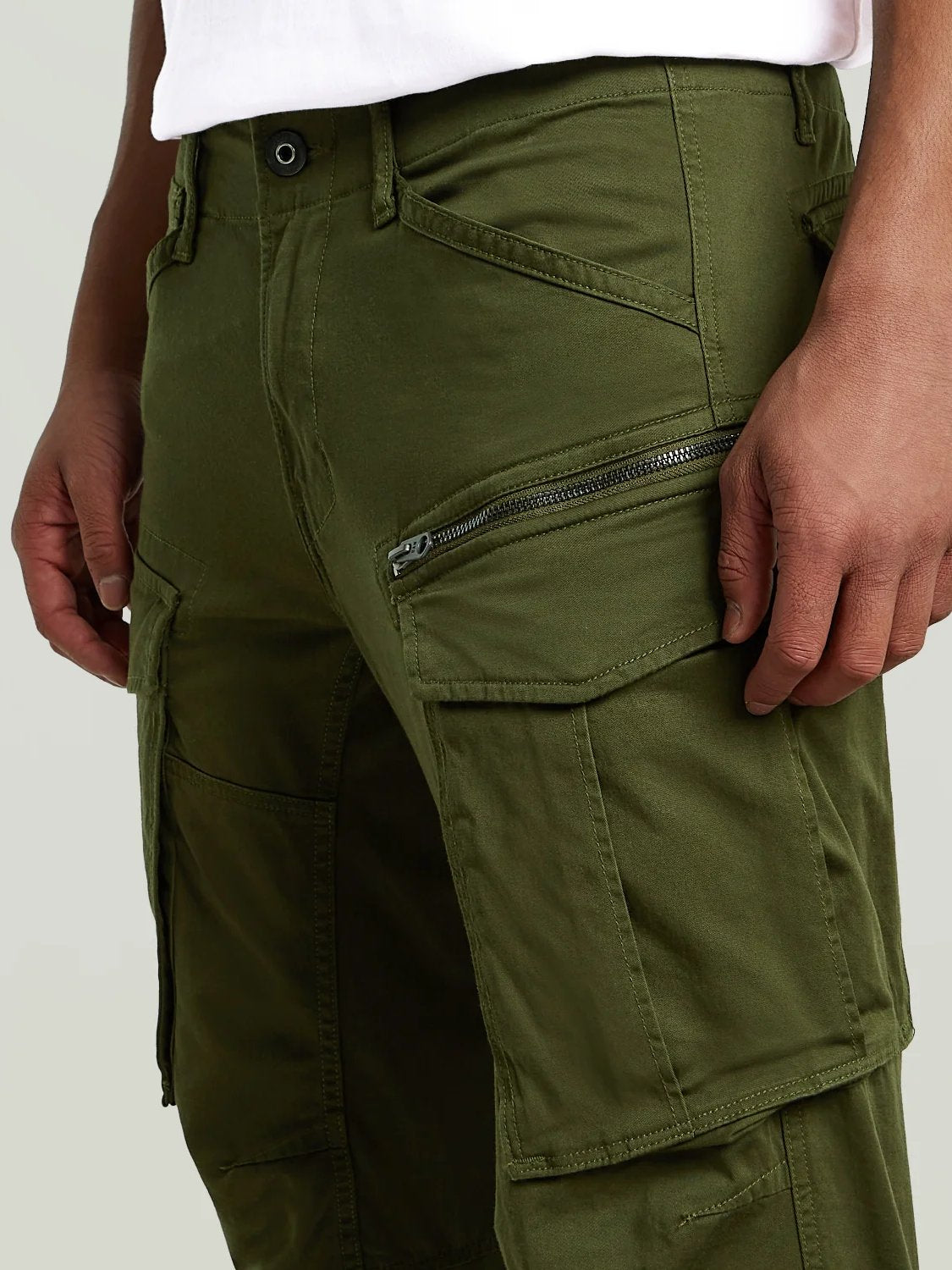 G-STAR ROVIC ZIP 3D REGULAR TAPERED PANT BRONZE GREEN