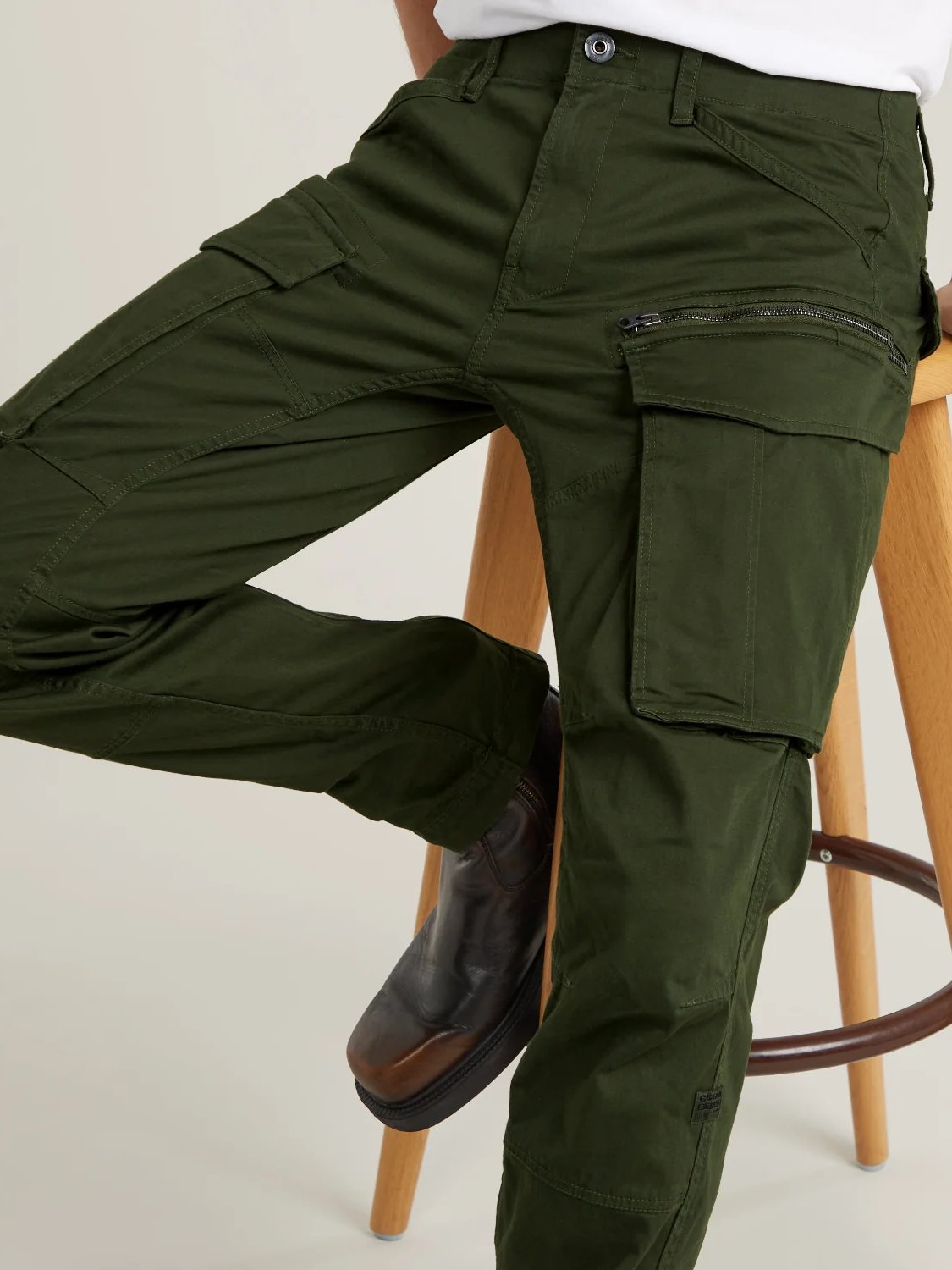 G-STAR ROVIC ZIP 3D REGULAR TAPERED PANT BRONZE GREEN