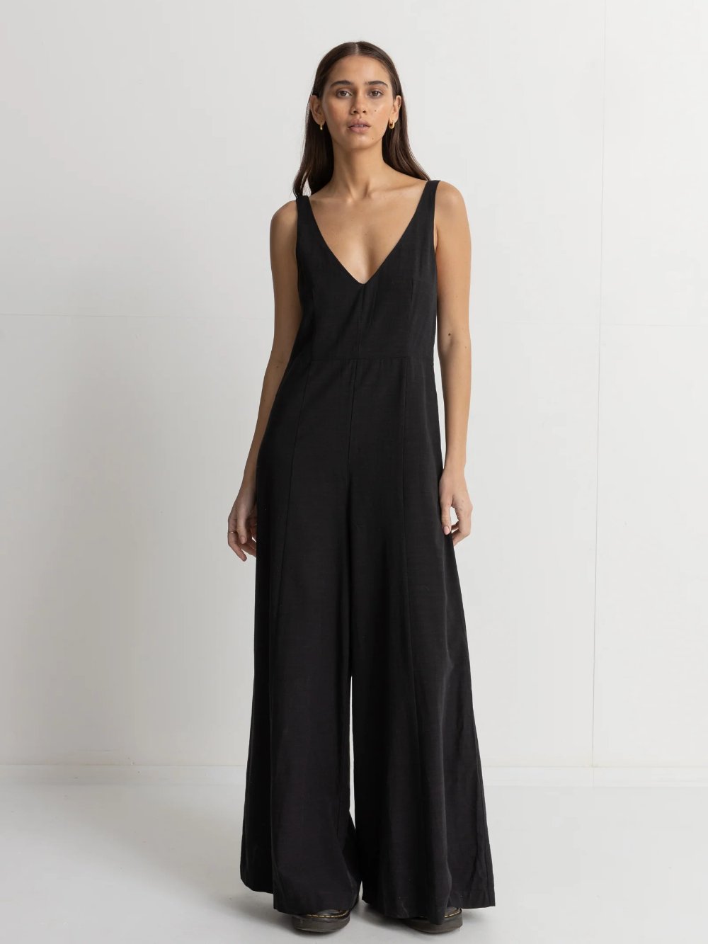 RHYTHM KIKI WIDE LEG JUMPSUIT BLACK