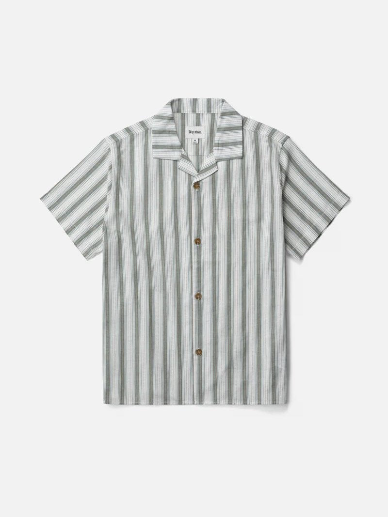 RHYTHM VACATION STRIPE SHIRT FERN