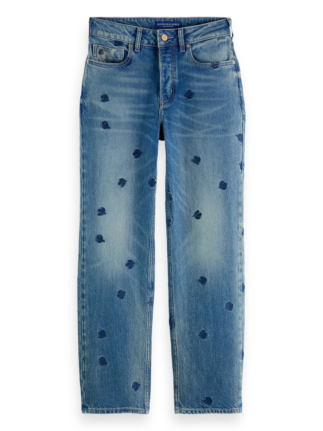 SCOTCH & SODA SKY STRAIGHT JEANS FALLING LEAVES