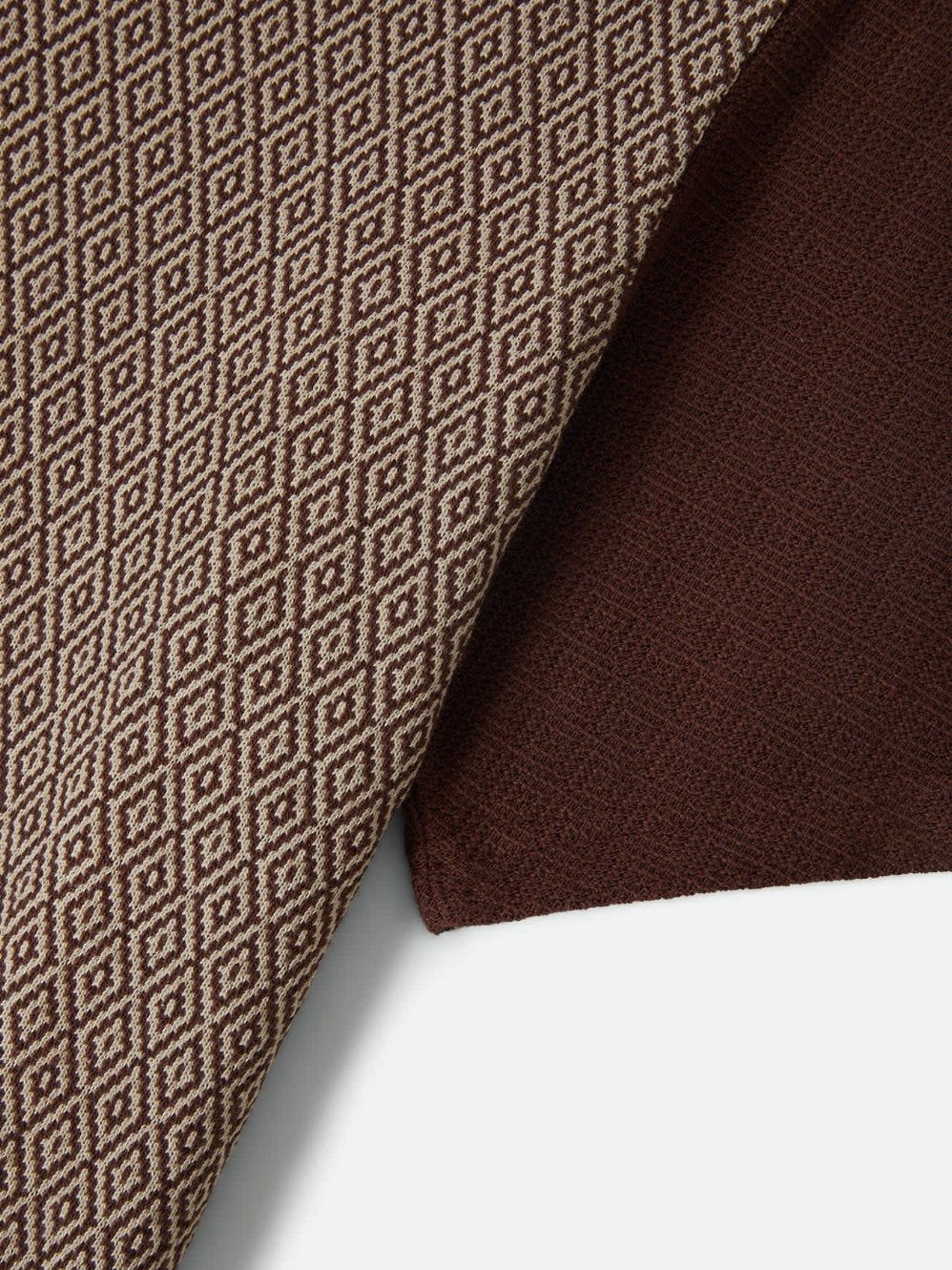 BRIXTON THEO JACQUARD POLO CHOCOLATE