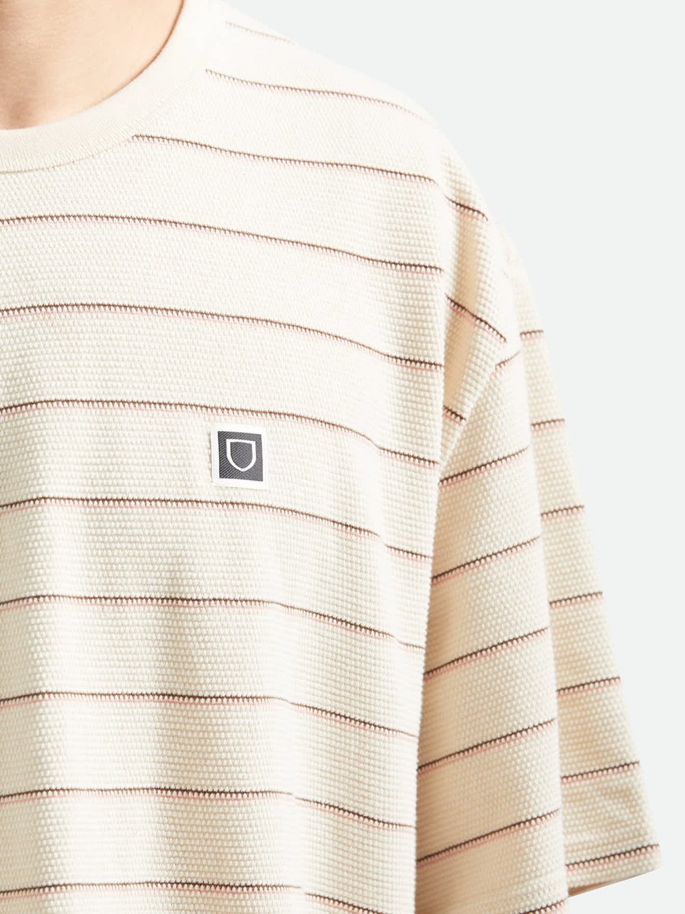 BRIXTON SHIELD PIQUE BOXY T-SHIRT