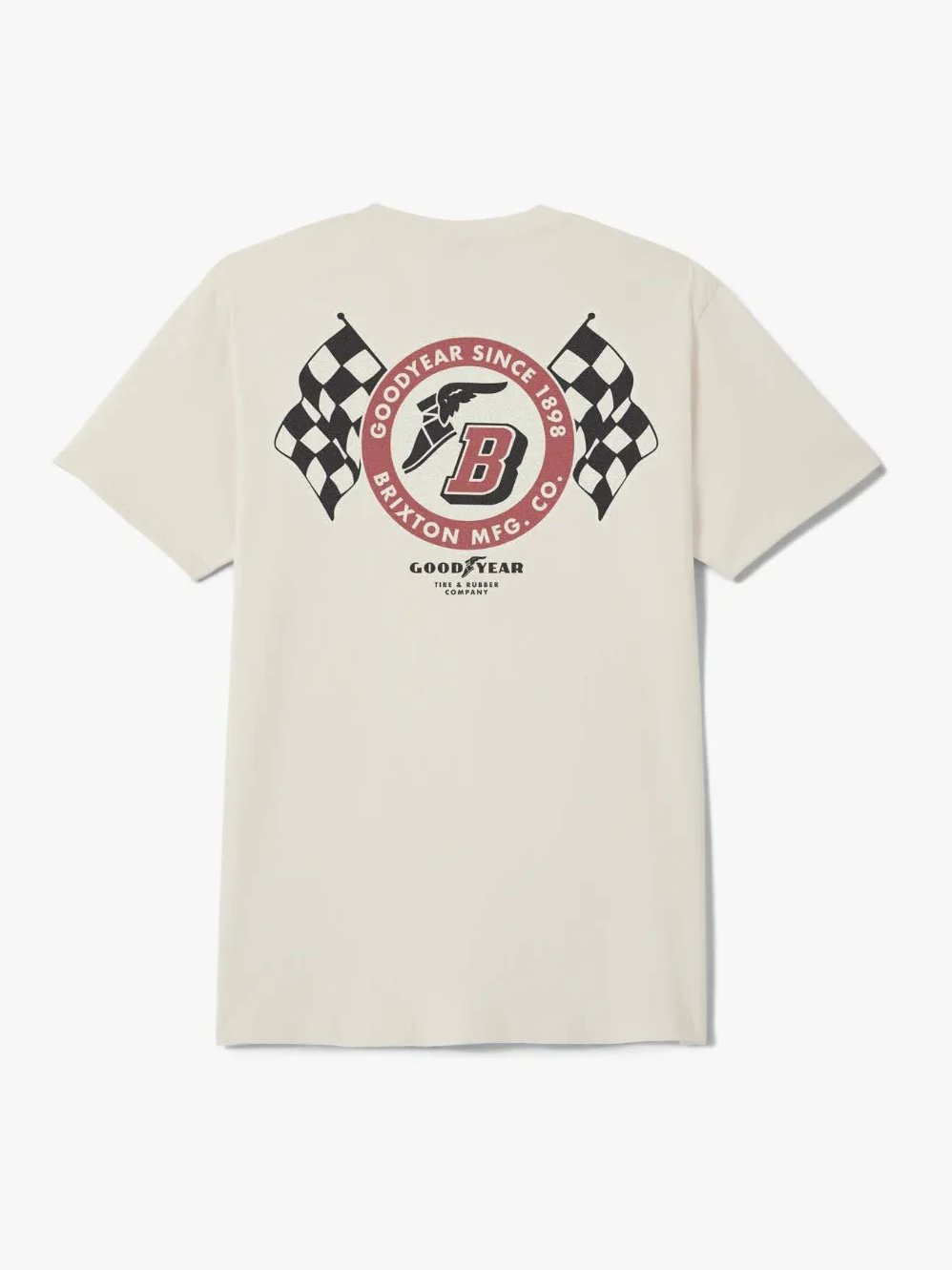 BRIXTON GOODYEAR SPEEDWAY STANDARD T-SHIRT CREAM