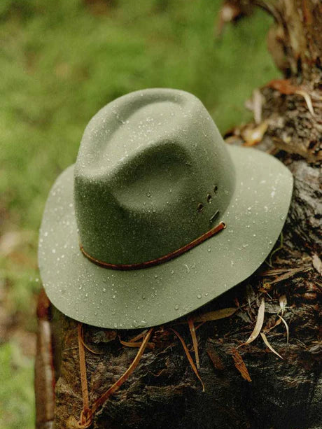 BRIXTON WESLEY WTHR GUARD™ PACKABLE FEDORA LIGHT MOSS