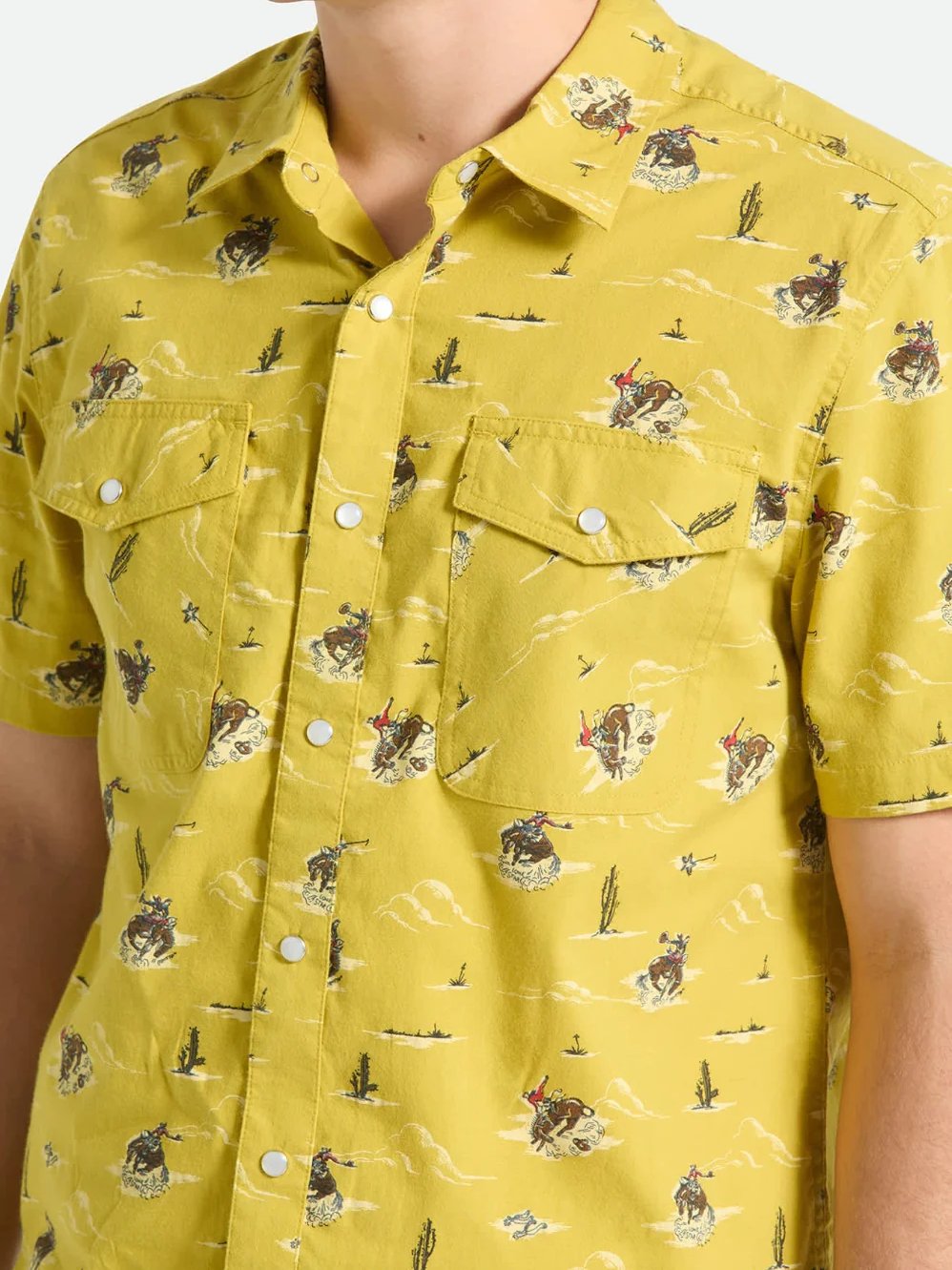 BRIXTON LONE STAR X BRIXTON SHORT SLEEVE SHIRT TEXAS GOLD