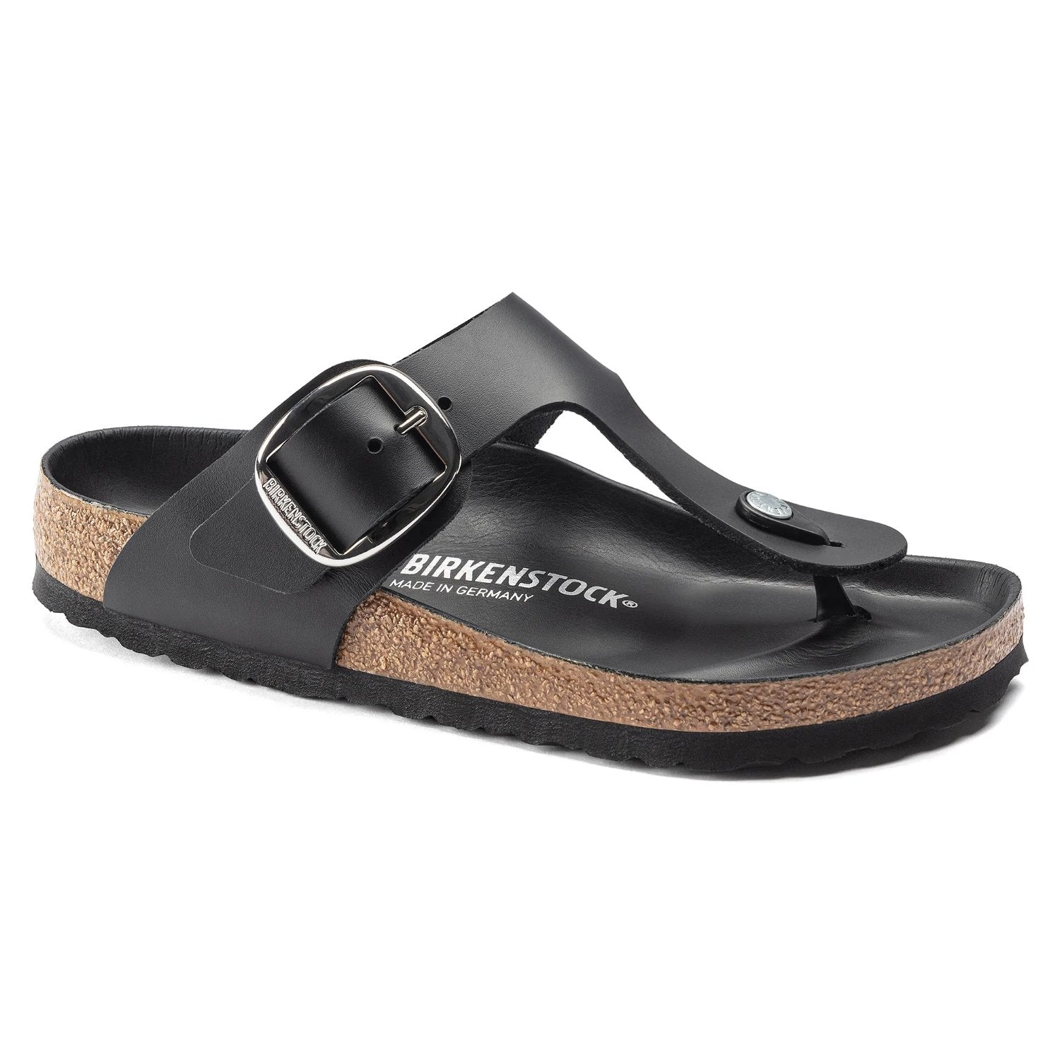 BIRKENSTOCK GIZEH BIG BUCKLE BLACK OIL LEATHER