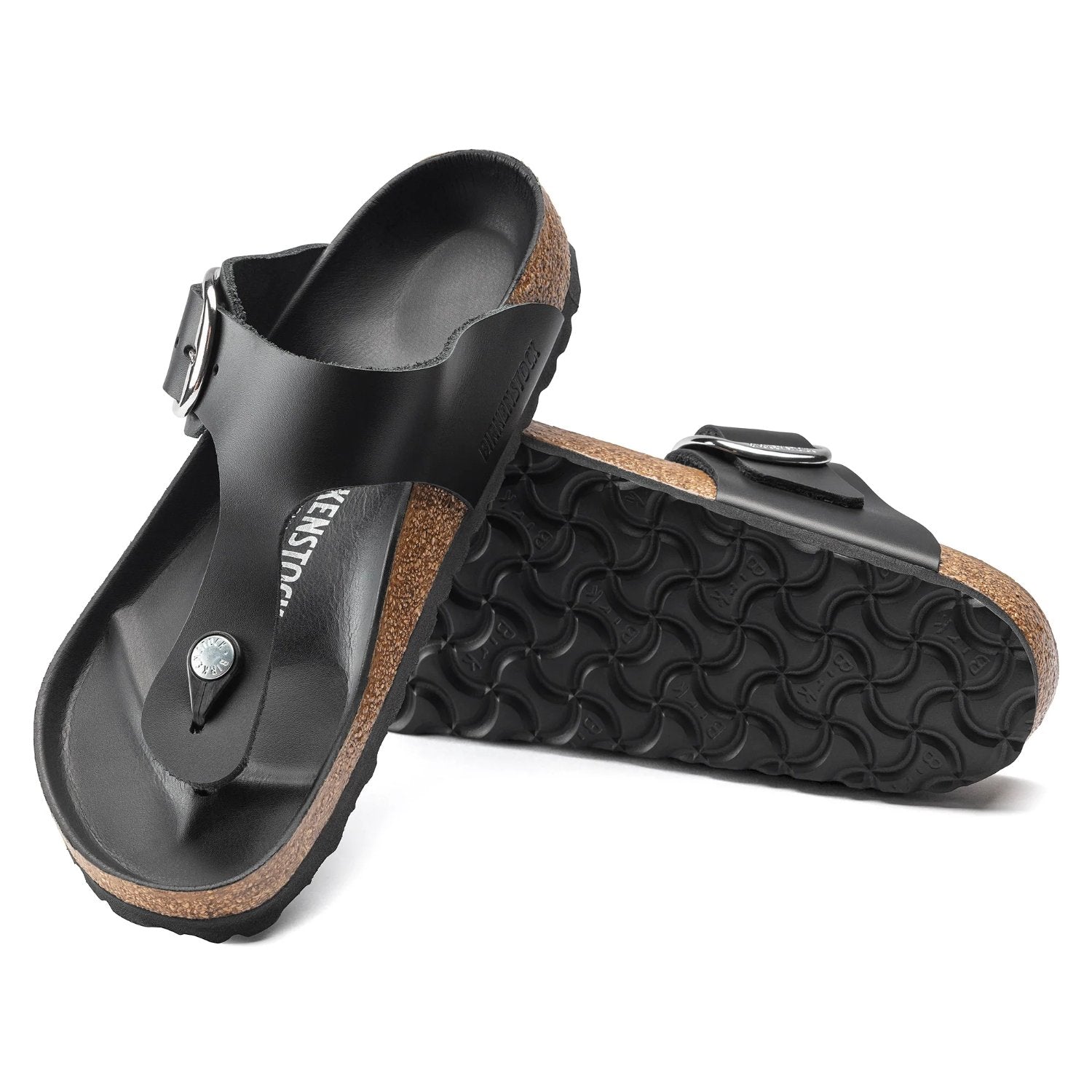 BIRKENSTOCK GIZEH BIG BUCKLE BLACK OIL LEATHER