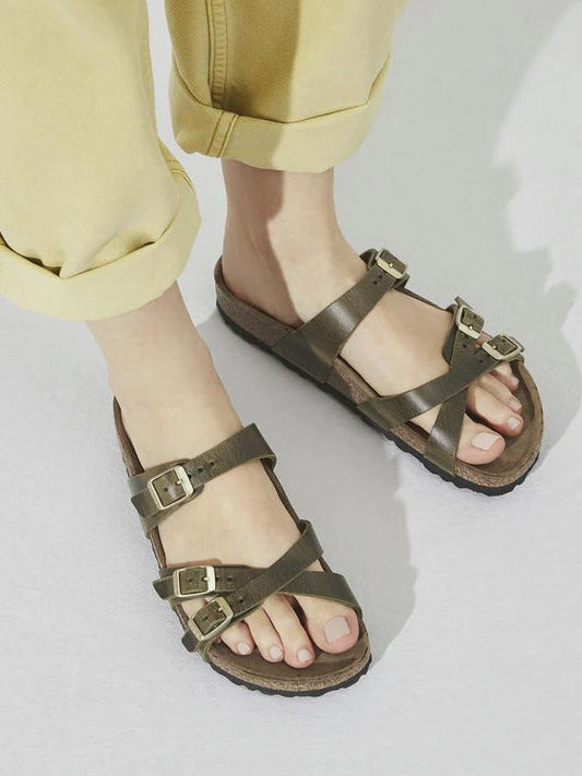 BIRKENSTOCK FRANCA OILED LEATHER OLIVE