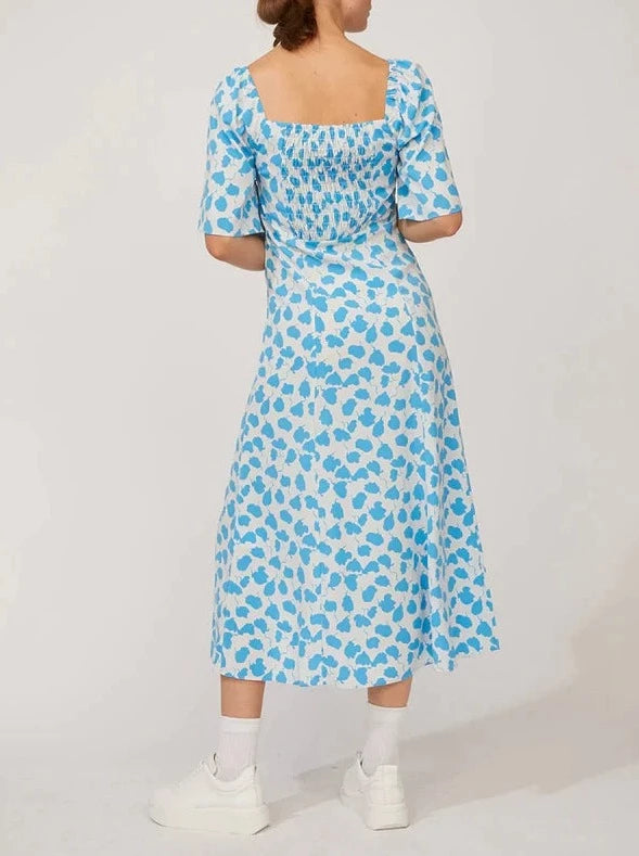 JUST FEMALE BLOOM DRESS BLUE