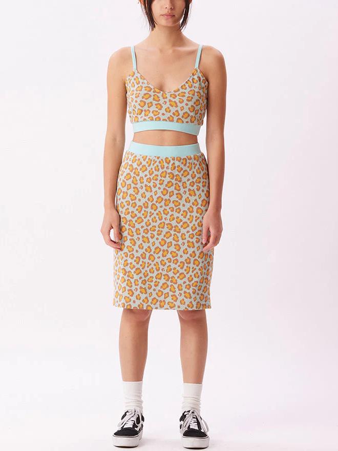 OBEY LEOPARD BRA TANK SOAP SUDS MULTI