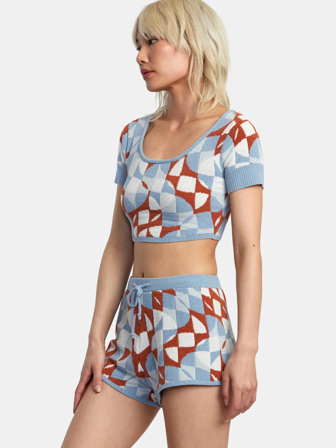 RVCA GEODE SWEATER SHORT SANDLEWOOD