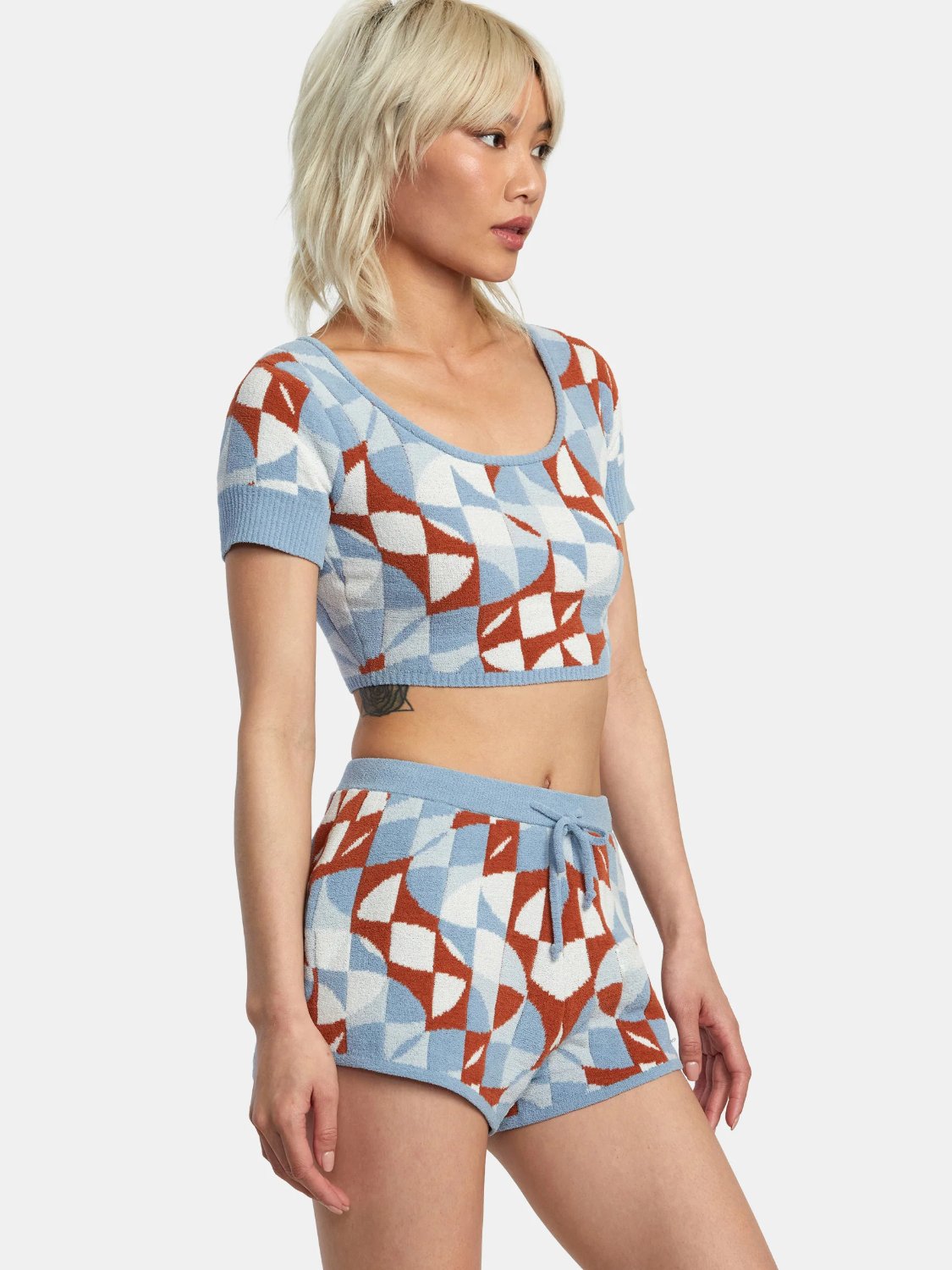 RVCA GEODE SWEATER SHORT SANDLEWOOD