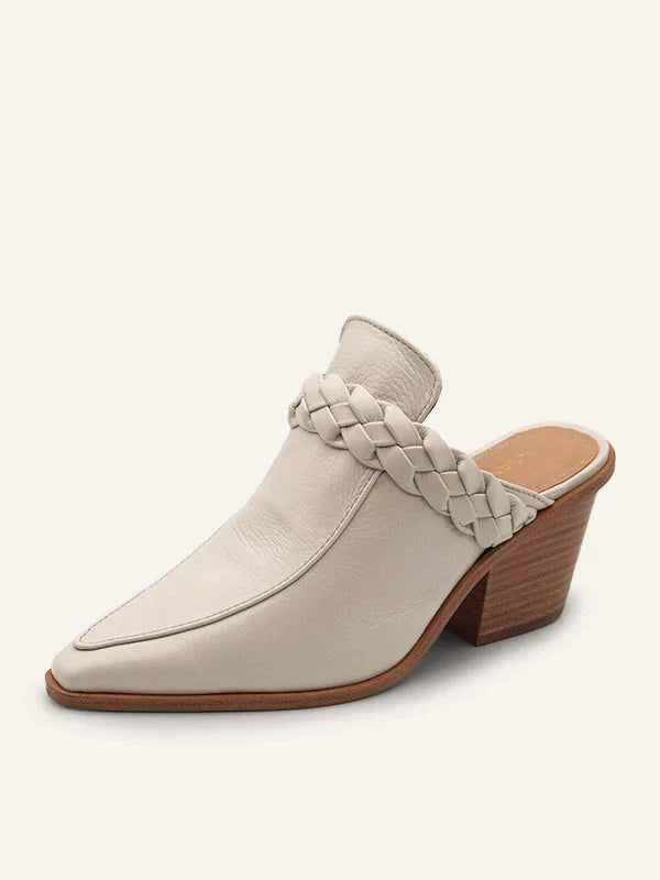 KAANAS TURIN LOAFER MULE IVORY