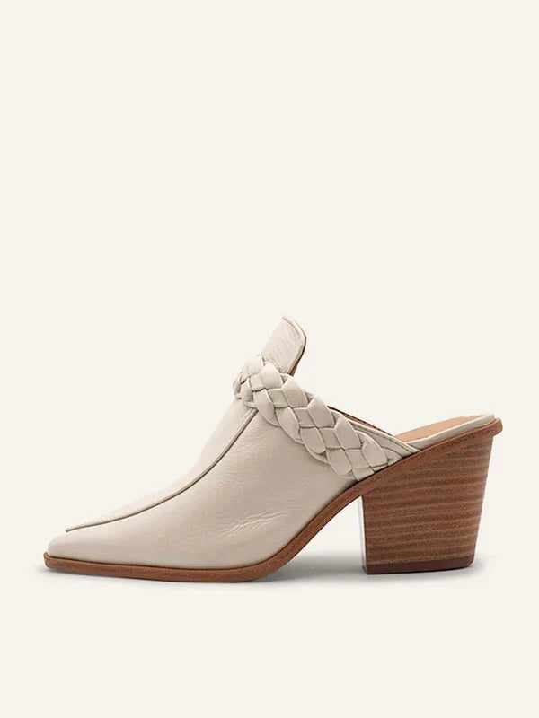 KAANAS TURIN LOAFER MULE IVORY