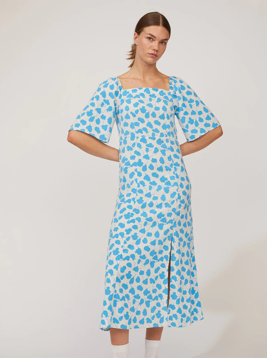 JUST FEMALE BLOOM DRESS BLUE