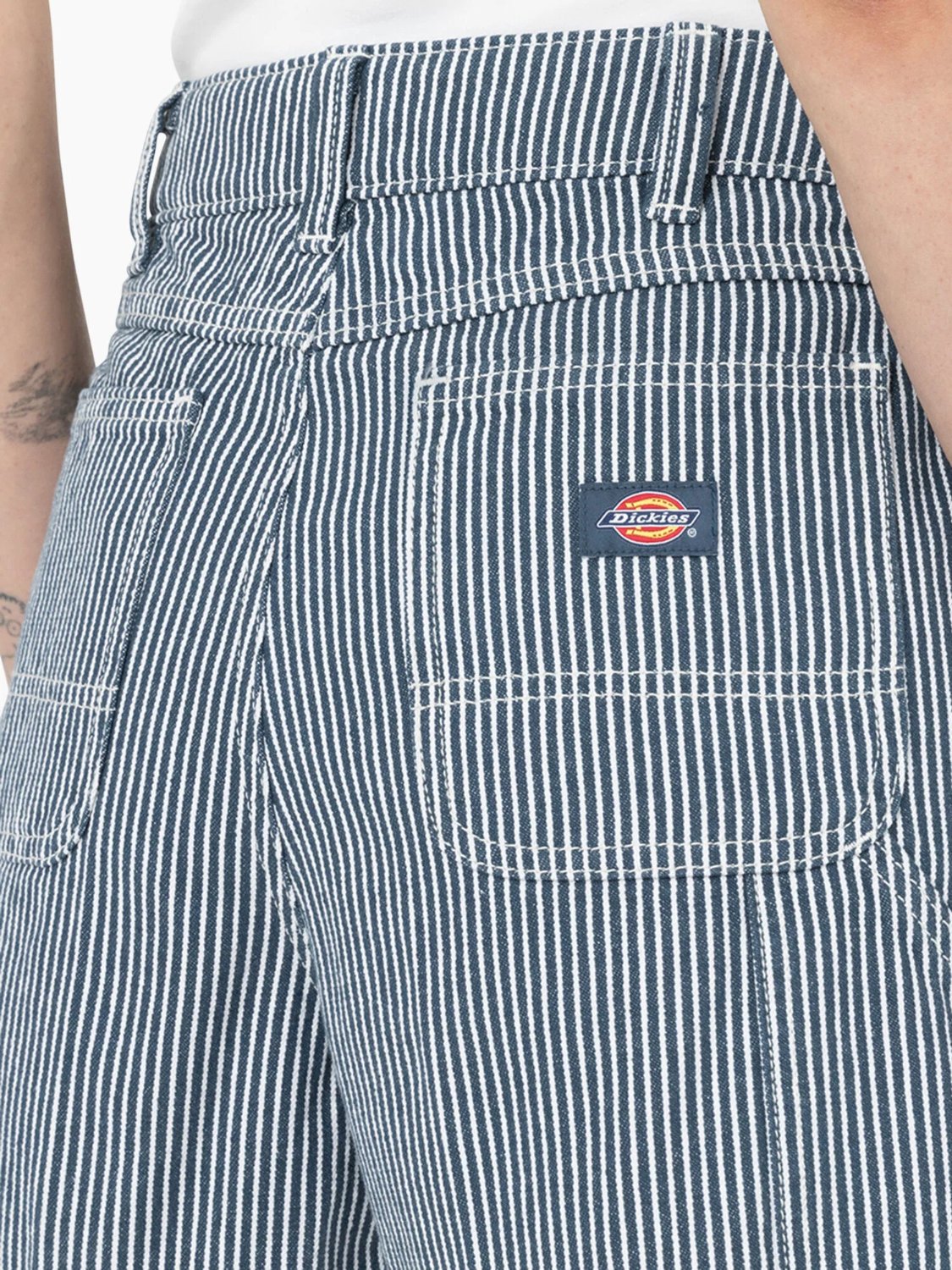 DICKIES HICKORY STRIPE SHORTS AIRFORCE BLUE