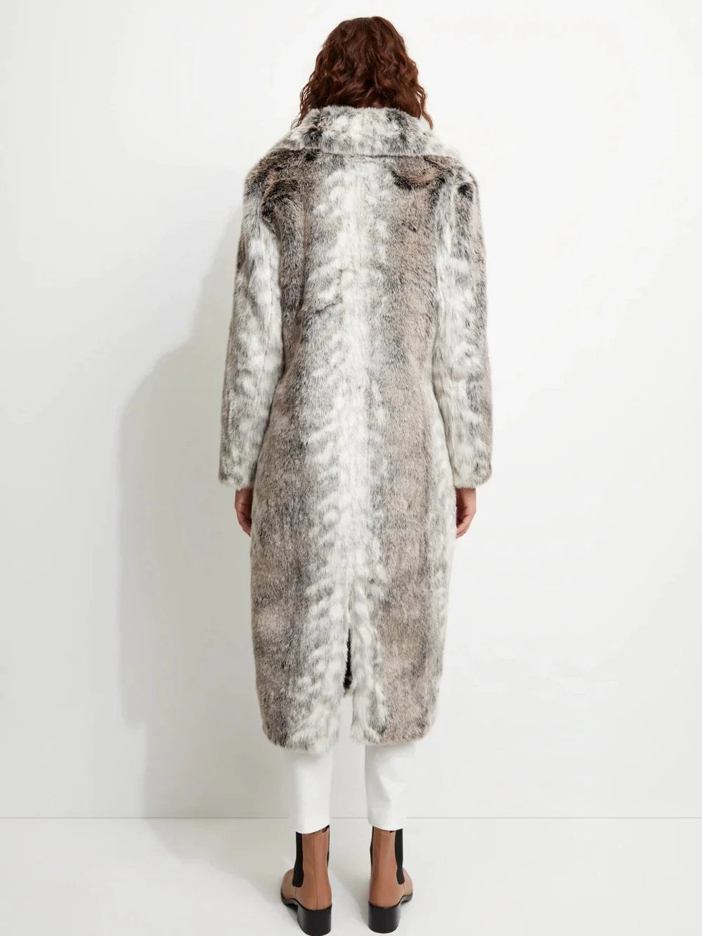 UNREAL FUR KATHMANDU COAT SNOW LEOPARD