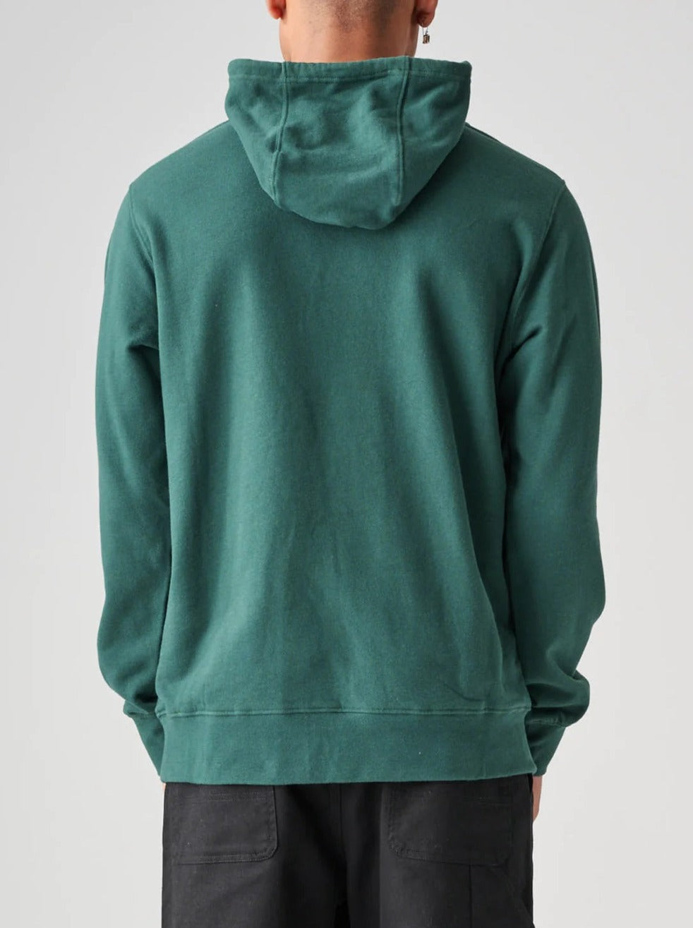 GLOBE SMASHED HOODIE NIGHT GREEN