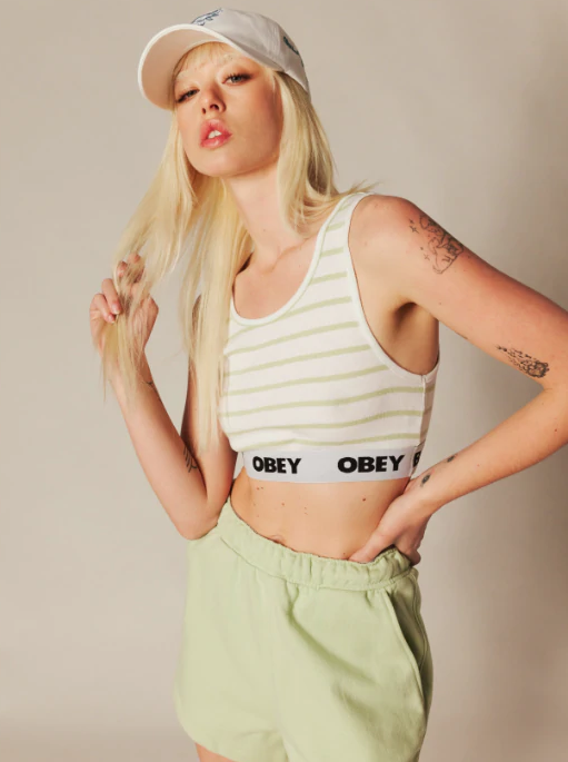 OBEY LISA TANK CUCUMBER MULTI