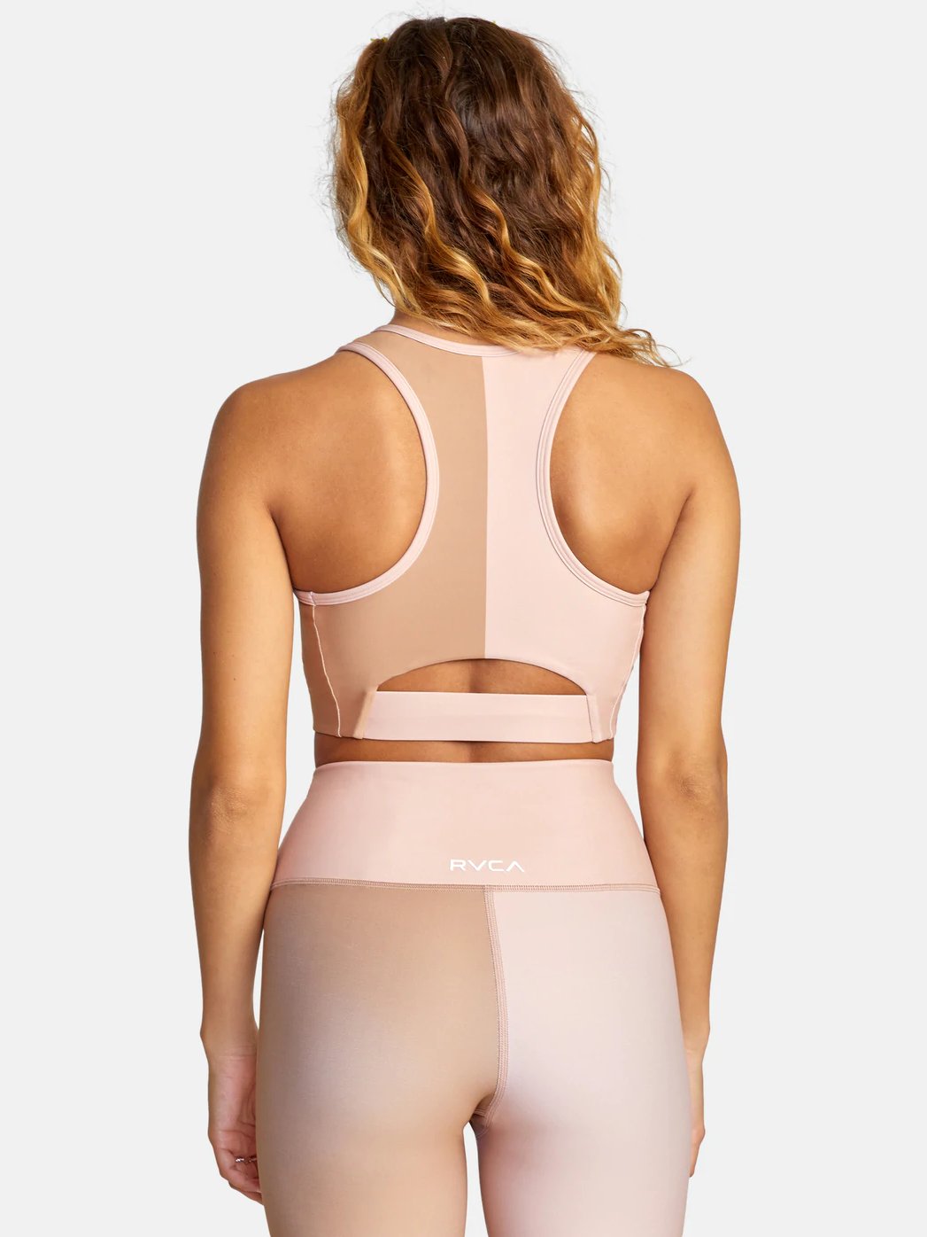 RVCA LINEAR YANG BRA DUSTY ROSE