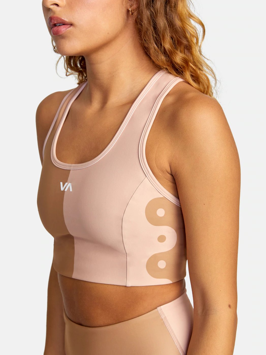 RVCA LINEAR YANG BRA DUSTY ROSE