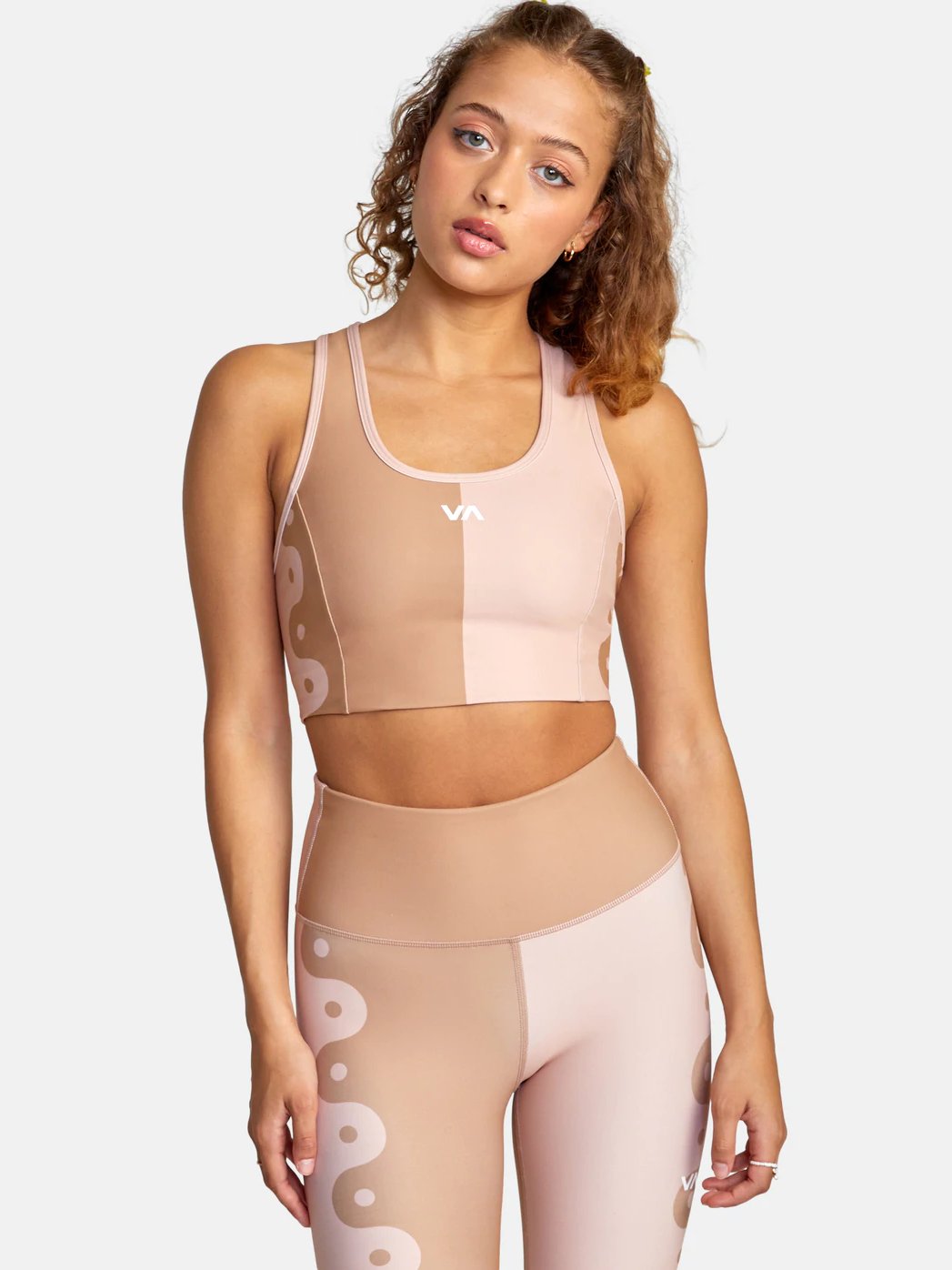 RVCA LINEAR YANG BRA DUSTY ROSE