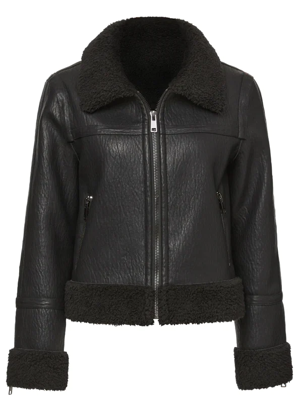 UNREAL FUR BERLIN CROPPED JACKET BLACK