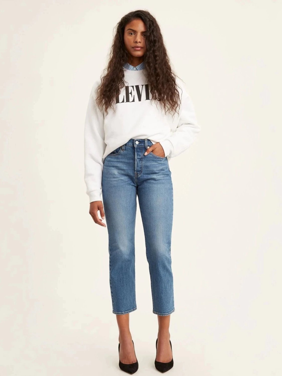 LEVI'S WEDGIE STRAIGHT FIT JEANS JIVE SOUND