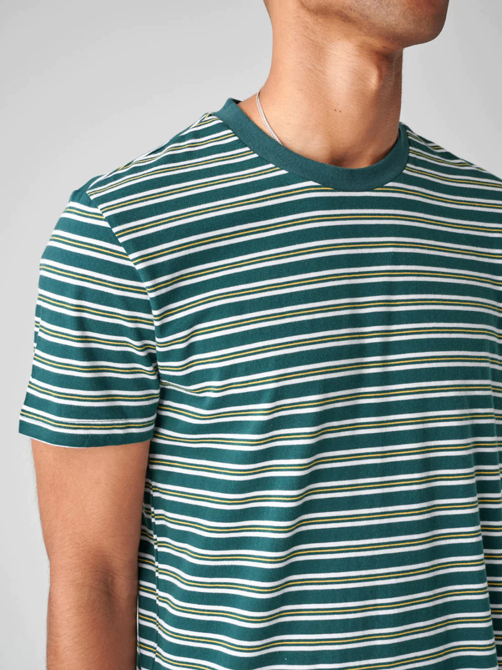GLOBE STRAY STRIPED TEE NIGHT GREEN