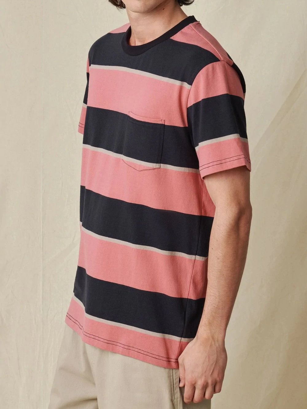 GLOBE BOOTLEG DREAMS STRIPE TEE REDSMOKE