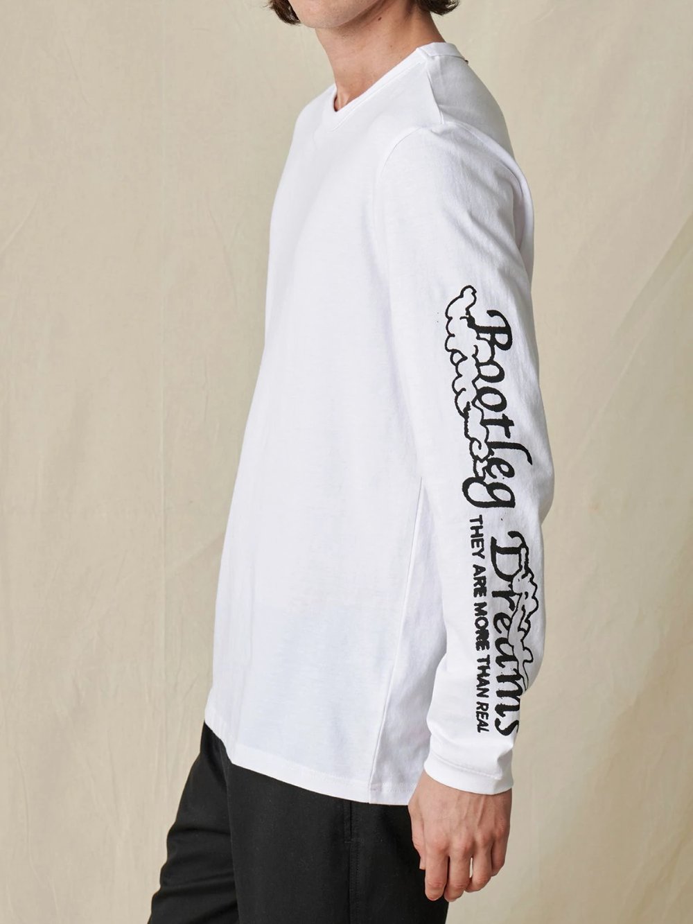 GLOBE BOOTLEG DREAMS LONG SLEEVE TEE WHITE