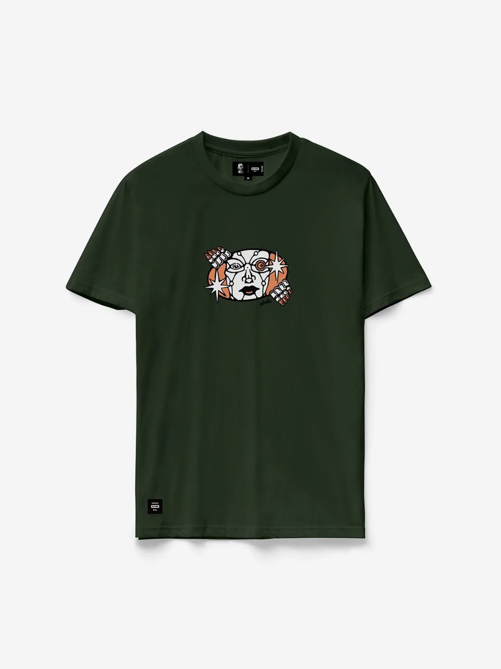 GLOBE PEEKING OUT T-SHIRT NIGHT GREEN