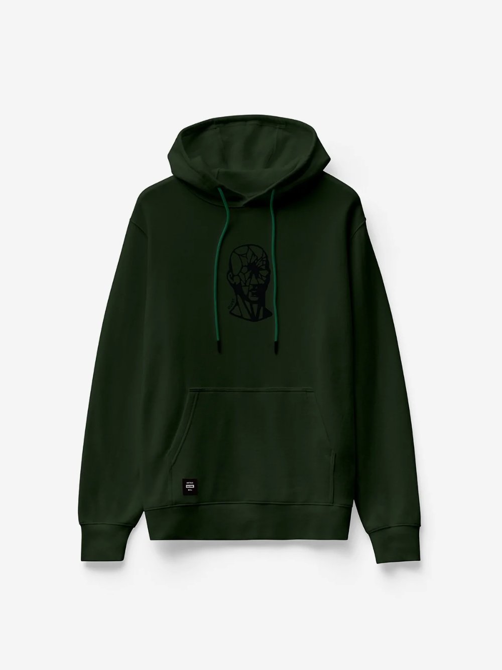 GLOBE SMASHED HOODIE NIGHT GREEN