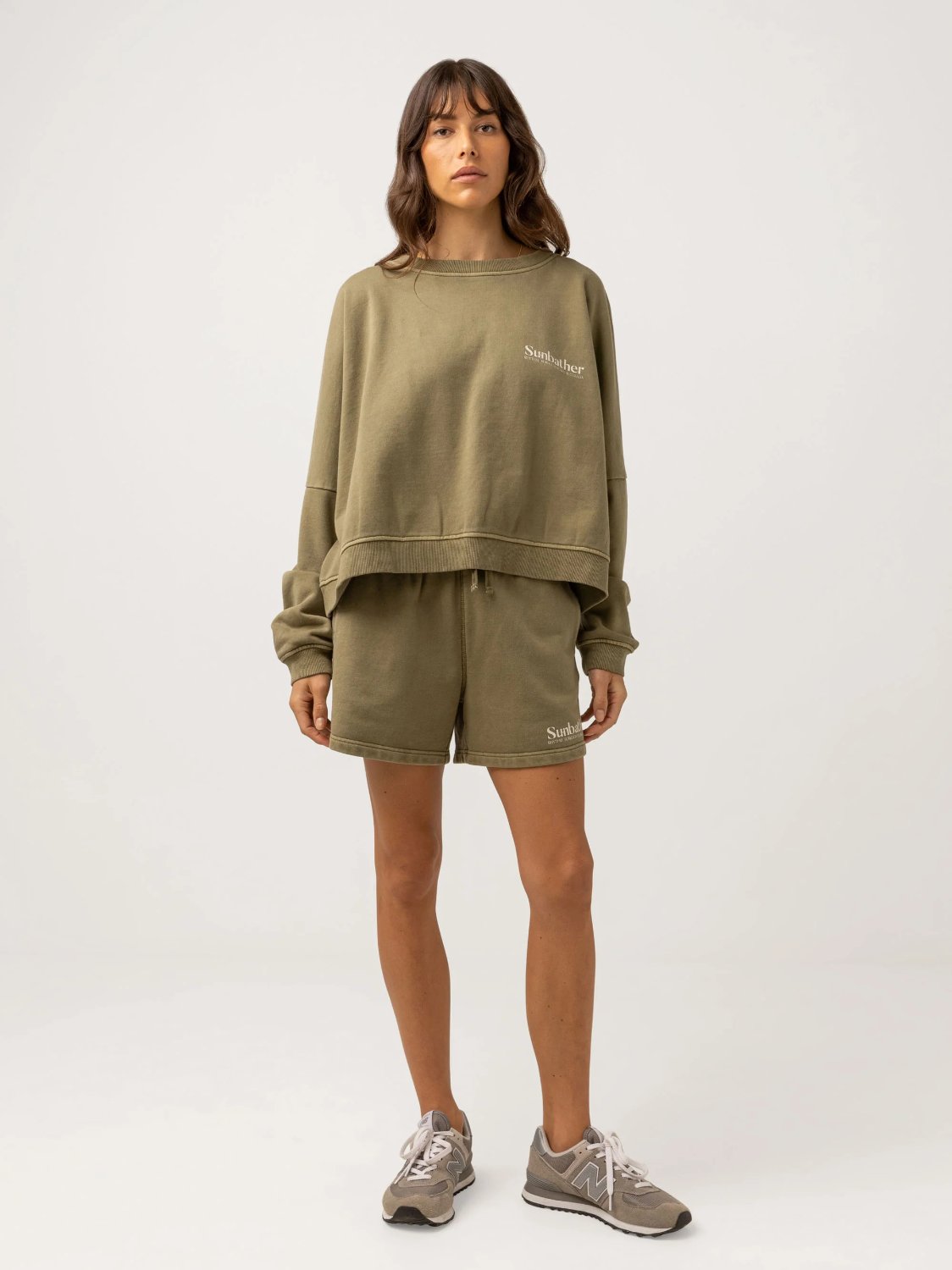 RHYTHM SUNBATHER SLOUCH FLEECE WASHED OLIVE