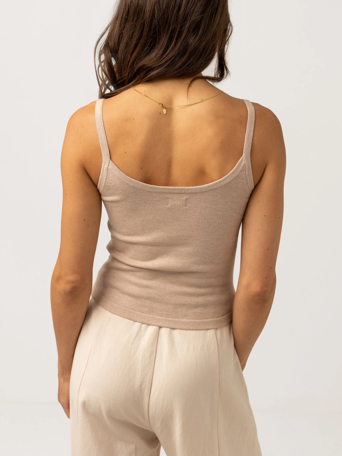 RHYTHM YUMI KNIT TOP OATMEAL