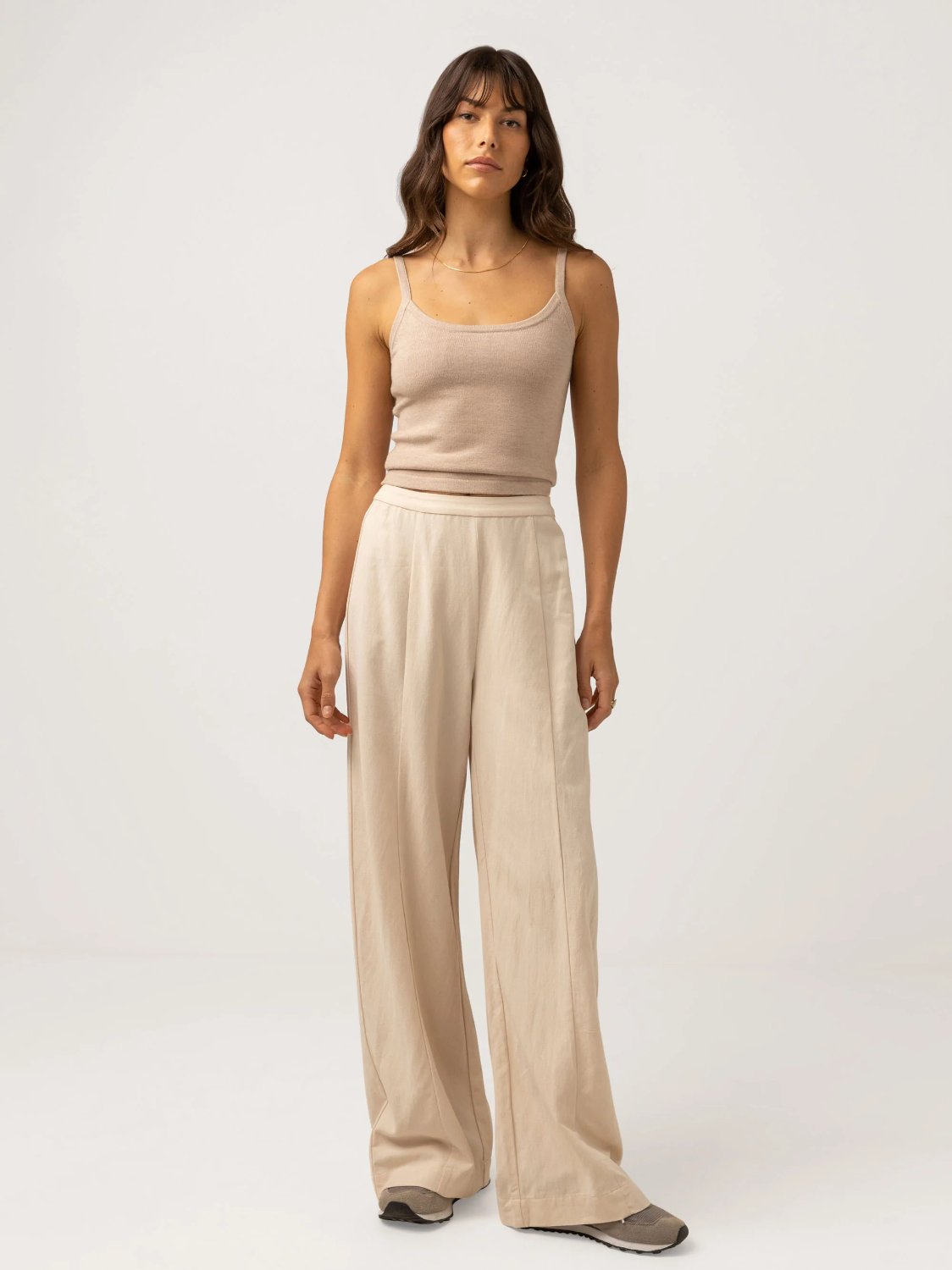 RHYTHM YUMI KNIT TOP OATMEAL