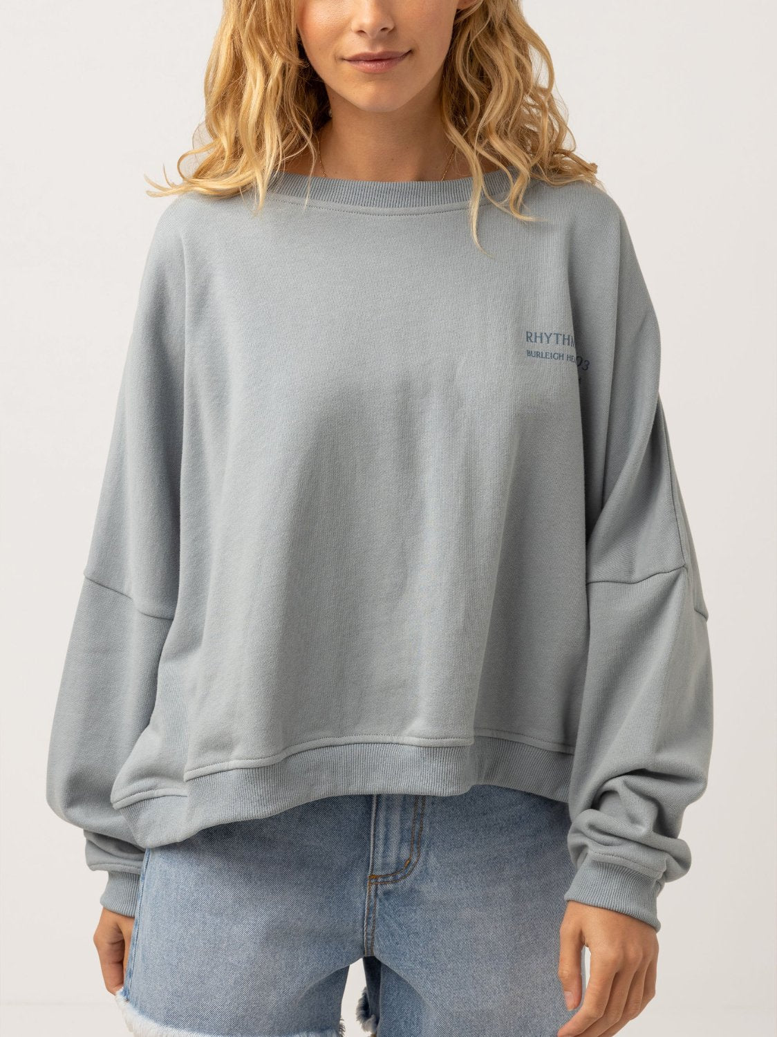 RHYTHM SLOUCH FLEECE DUSTED TEAL