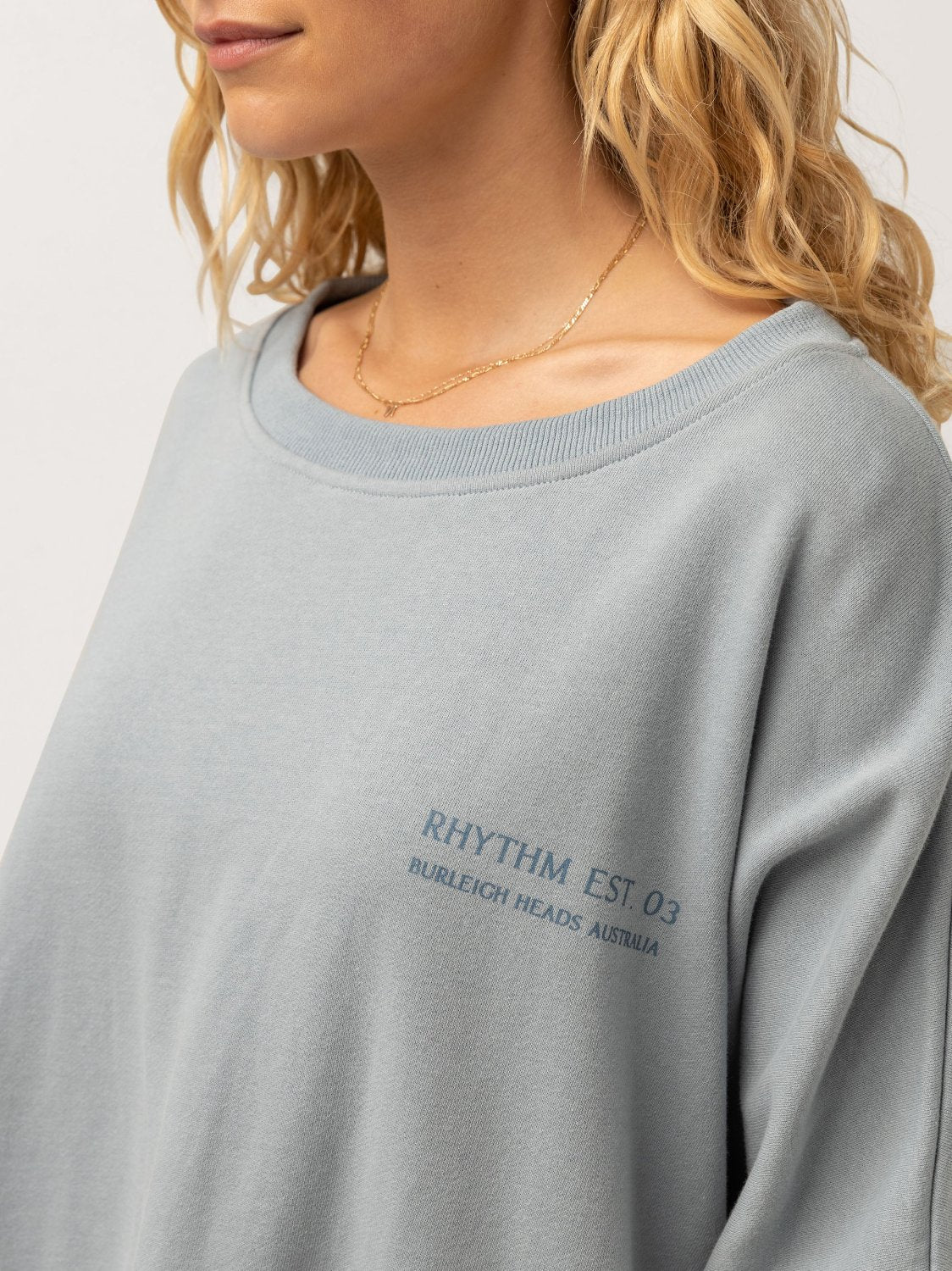 RHYTHM SLOUCH FLEECE DUSTED TEAL