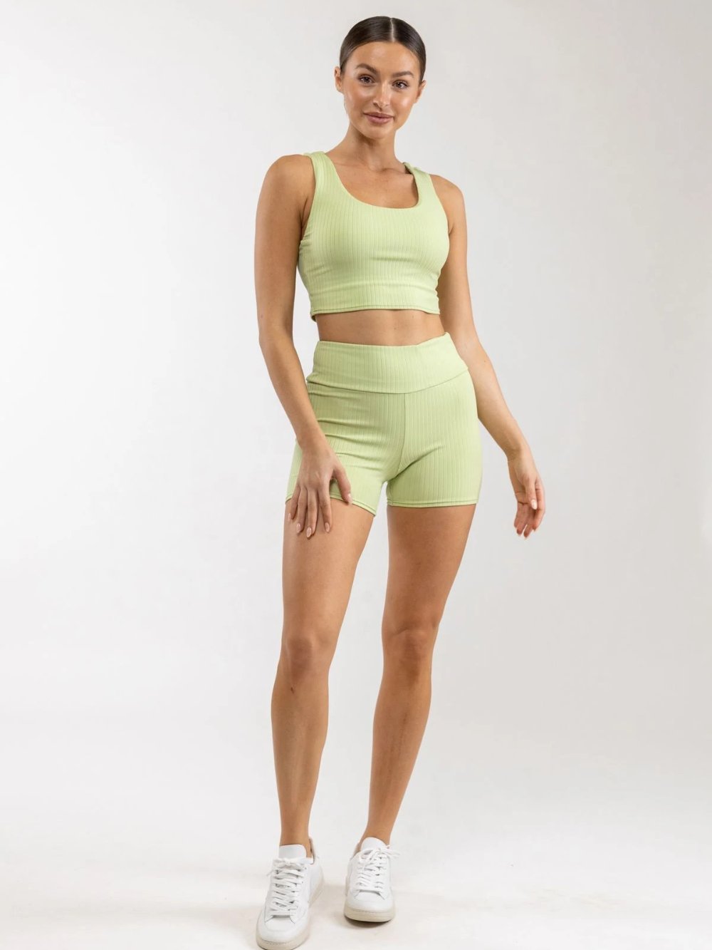 RHYTHM ELLE RIBBED BIKE SHORT APPLE