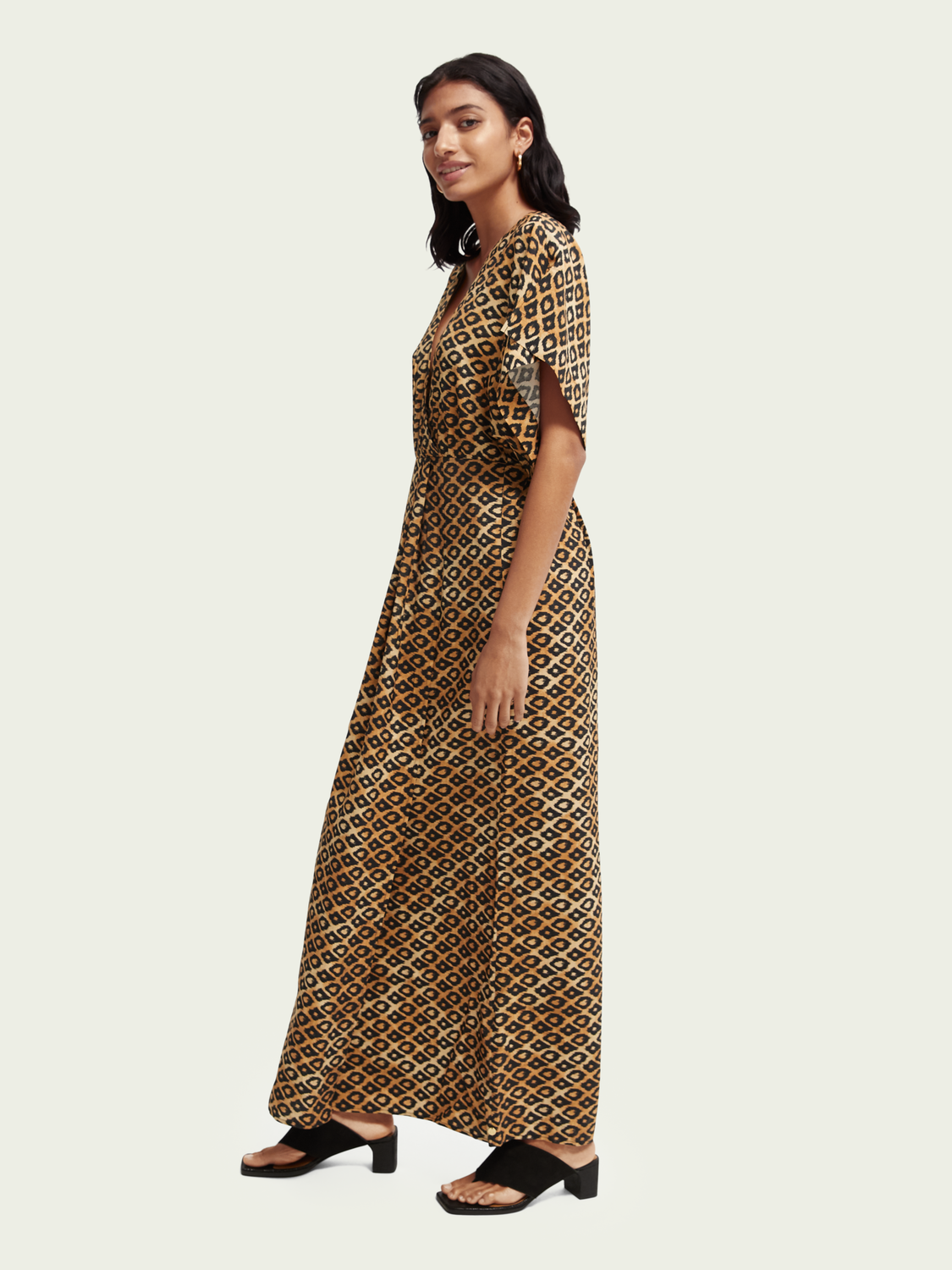 SCOTCH & SODA PRINTED V-NECK MAXI DRESS COMBO J