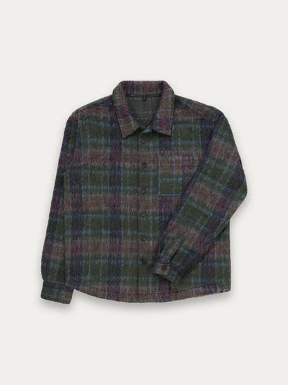 KUWALLA FAUX MOHAIR SHIRT GREEN 