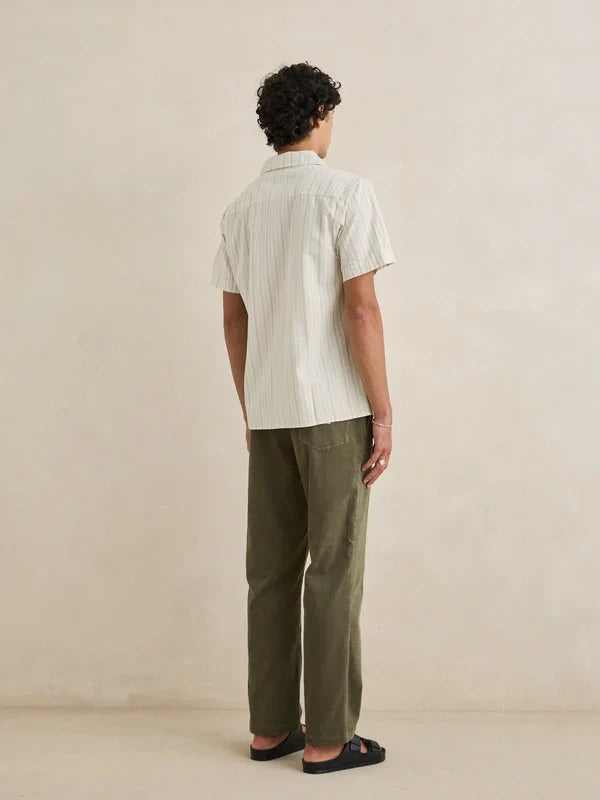 RHYTHM VACATION STRIPE SHIRT NATURAL 