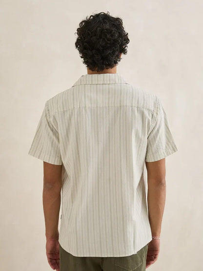 RHYTHM VACATION STRIPE SHIRT NATURAL 