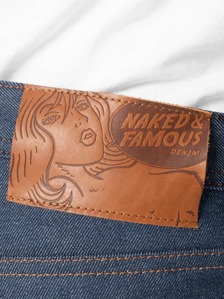 NAKED & FAMOUS DENIM WEIRD GUY NATURAL INDIGO SELVEDGE