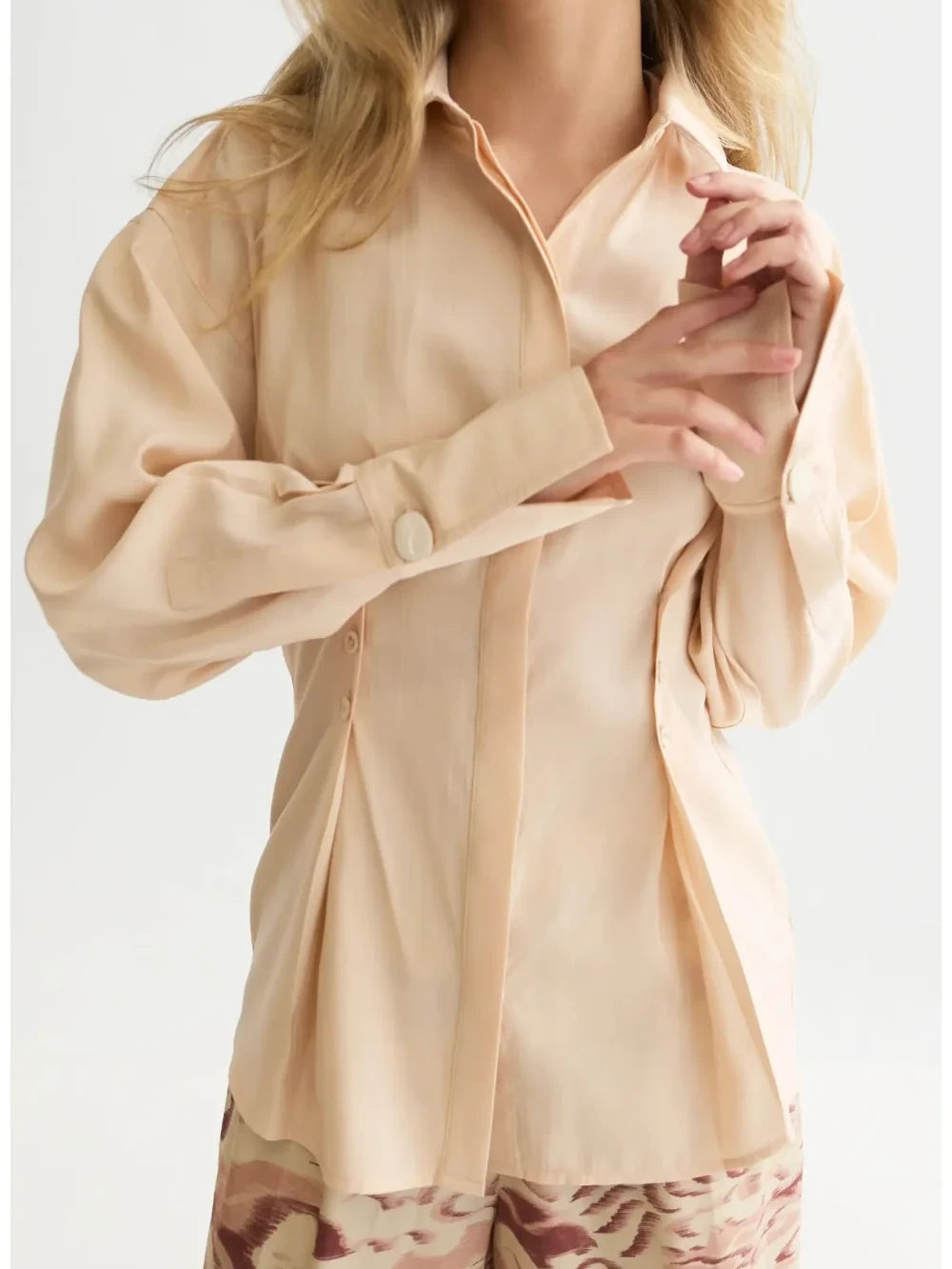 S&S BUTTONED WAIST SHIRT SHIFTING SAND 